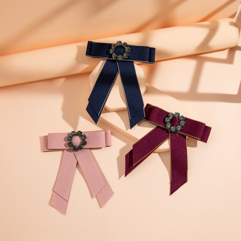 

3pcs Bow Knot Decor Brooch, Multicolor
