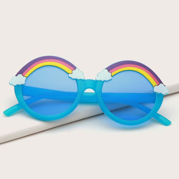 

Kids Round Frame Sunglasses, Blue