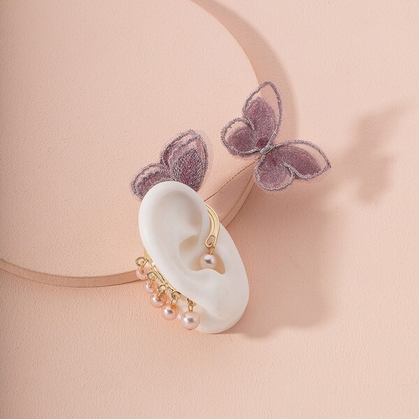 

Bead & Butterfly Decor Earrings, Multicolor