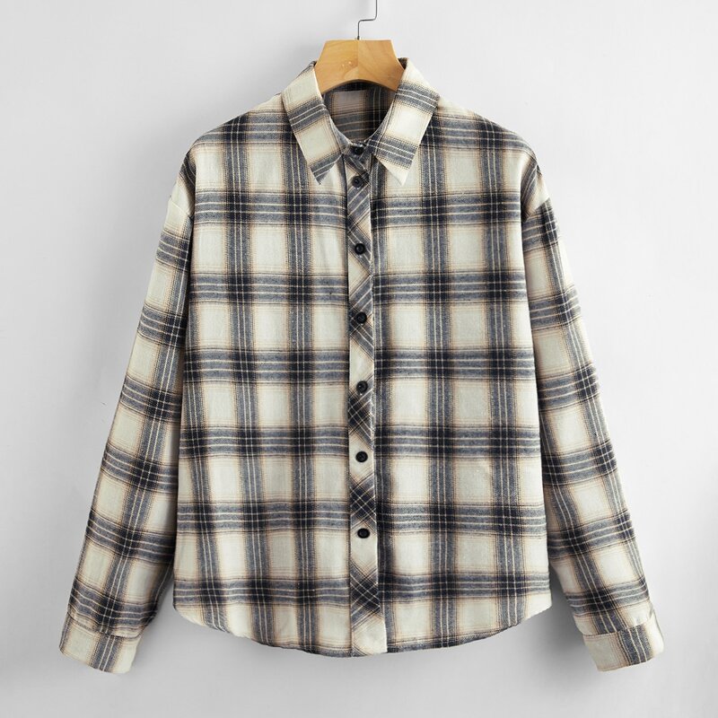 

Button Up Plaid Blouse, Multicolor