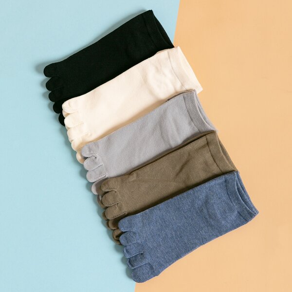 

5pairs Men Five Finger Socks, Multicolor