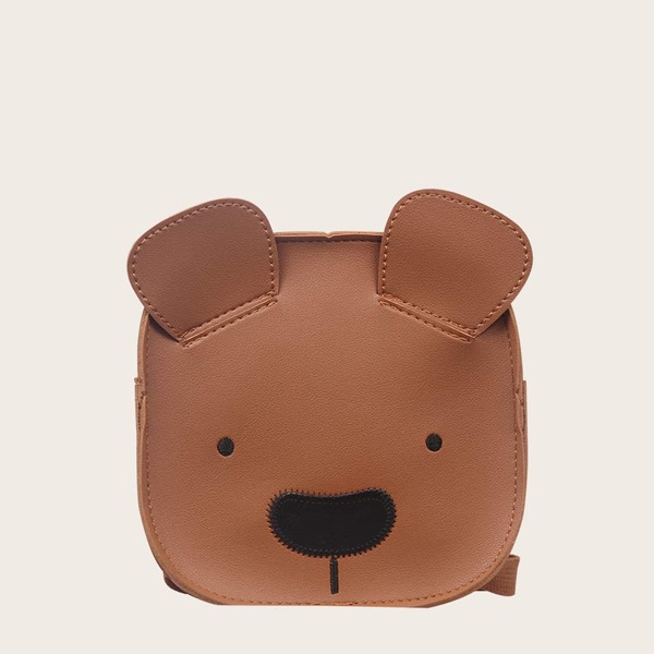 

Kids Cartoon Bear Design Backpack, Brown