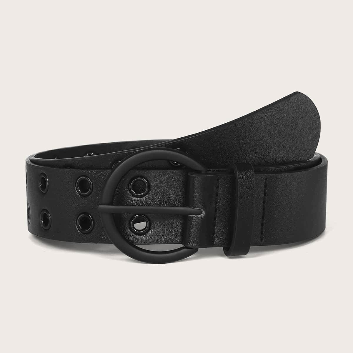 

Eyelet Decor Belt, Black