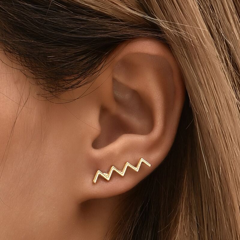 

Chevron Stud Earrings, Gold