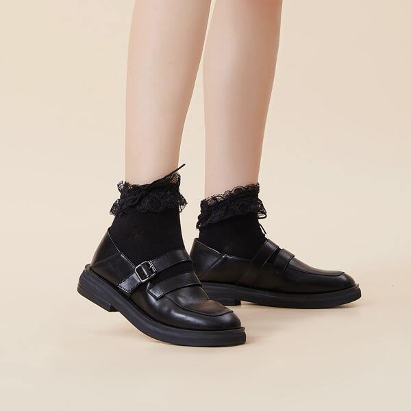 

Lace Trim Socks, Clear