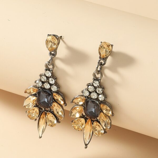 

Colorful Rhinestone Drop Earrings, Multicolor