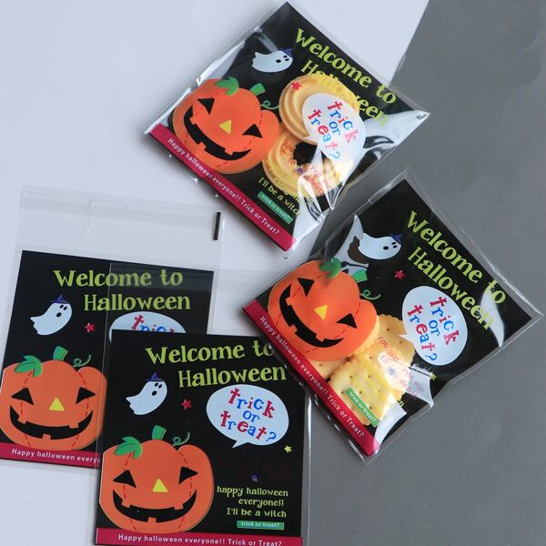 

Упаковочный пакет с рисунком Хэллоуина 100шт, Многоцветный