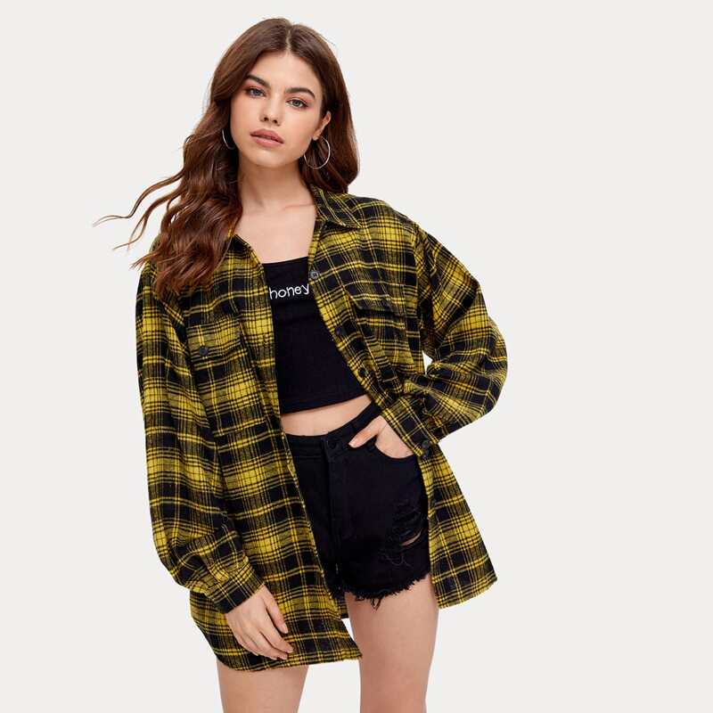 

Plaid Boyfriend Shirt, Multicolor