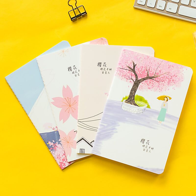 

1pack Flower Print Cover Random Notebook, Multicolor