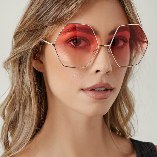 

Hexagon Thin Metal Frame Sunglasses