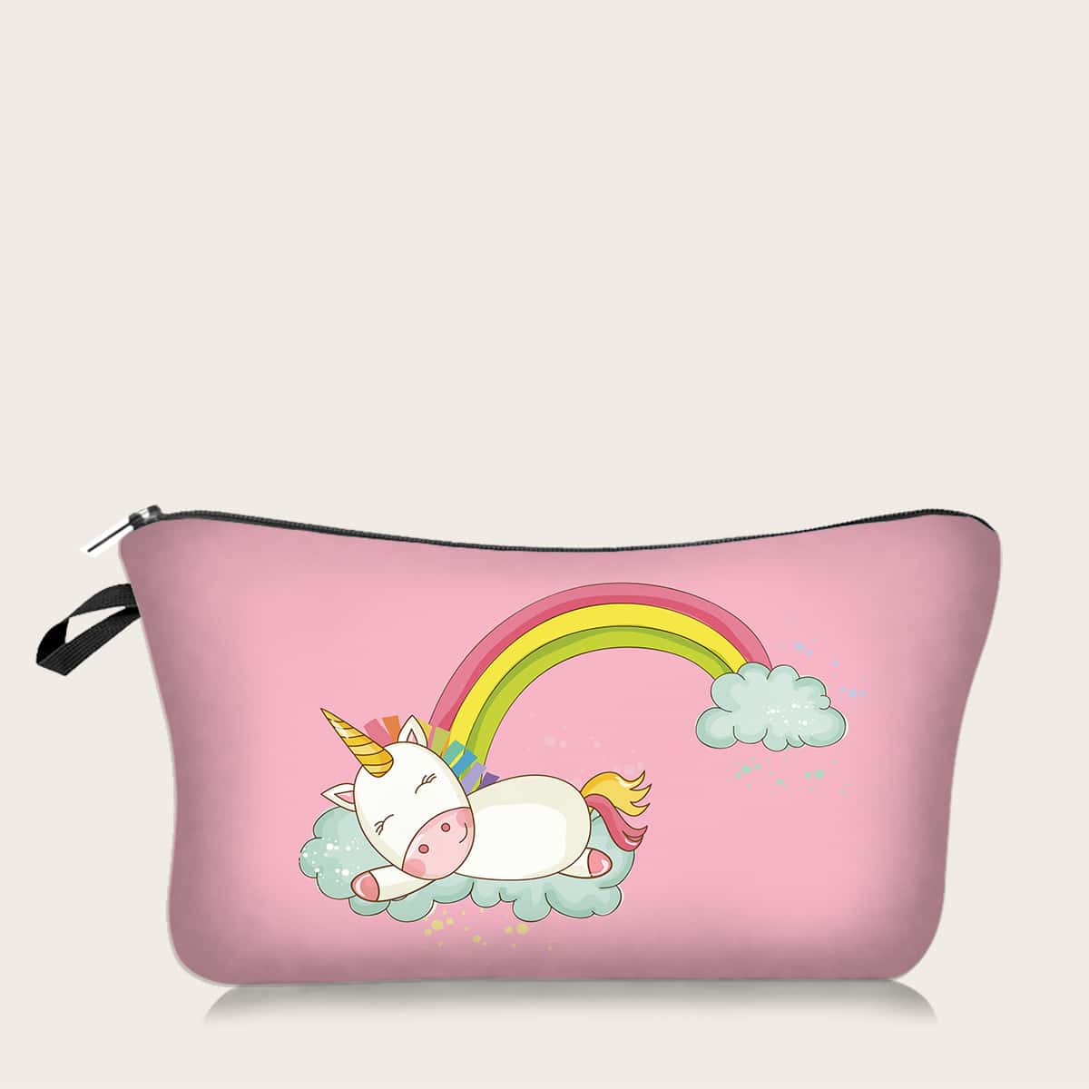 

Unicorn Print Makeup Bag, Pink