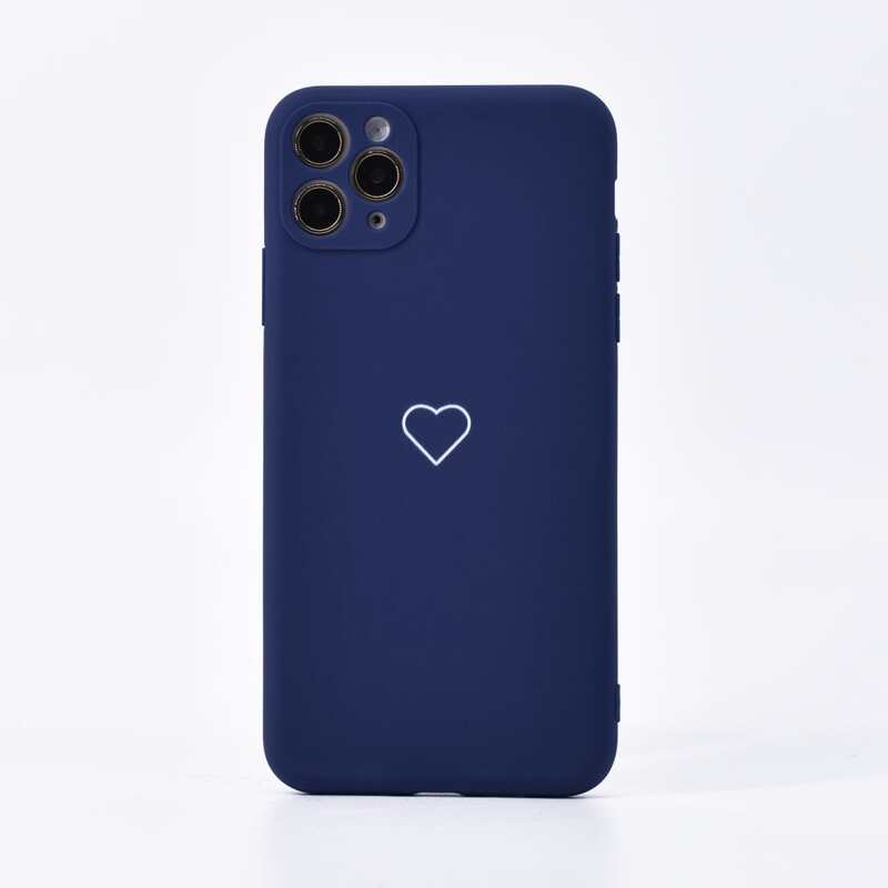 

Heart Print iPhone Case, Blue