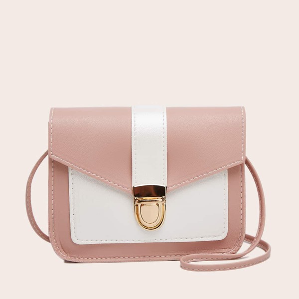

Two Tone Crossbody Bag, Pink