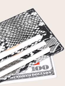 Snakeskin Card Holder - Grey - View 4