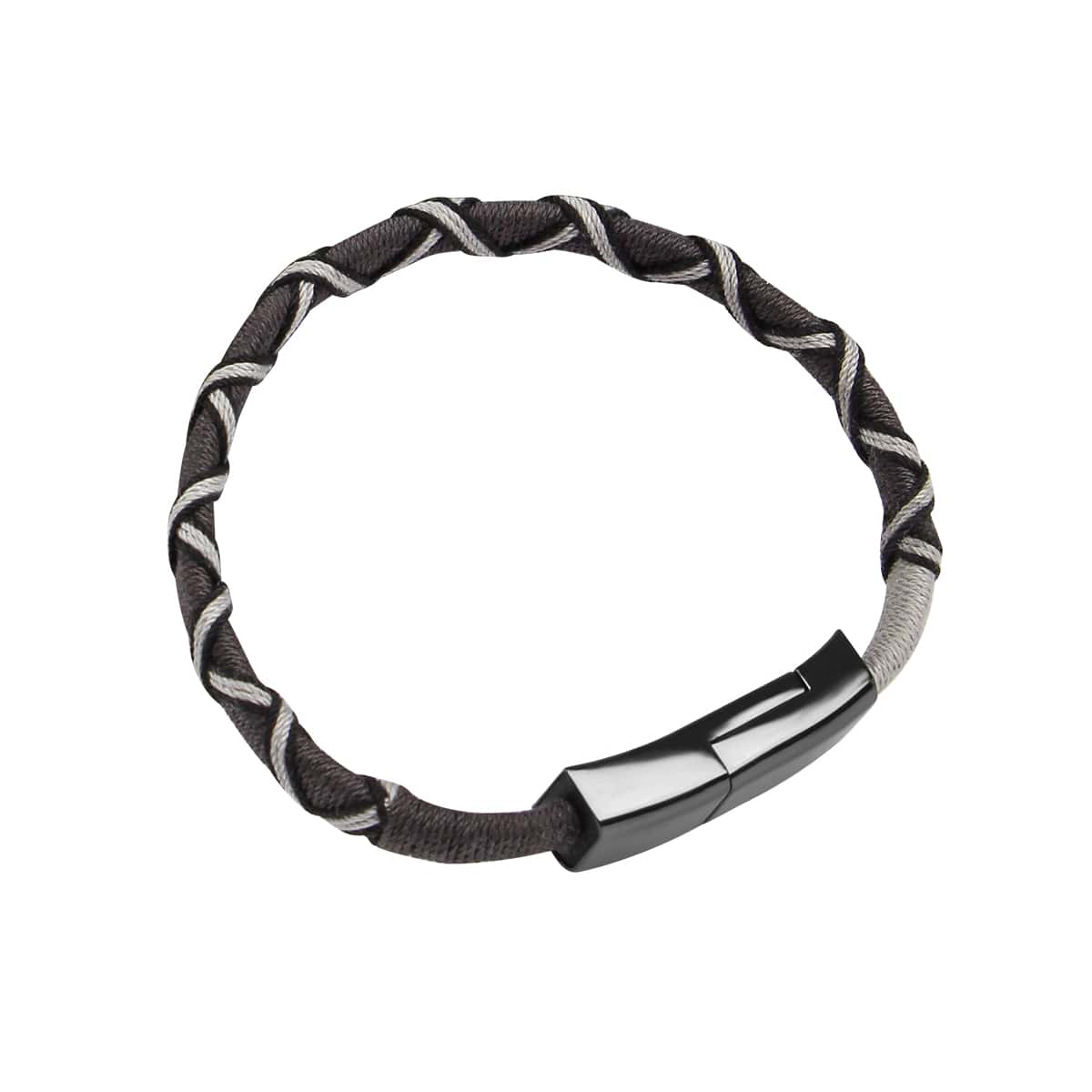 

1pc iPhone Handmade Rope Bracelet Data Cable, Grey