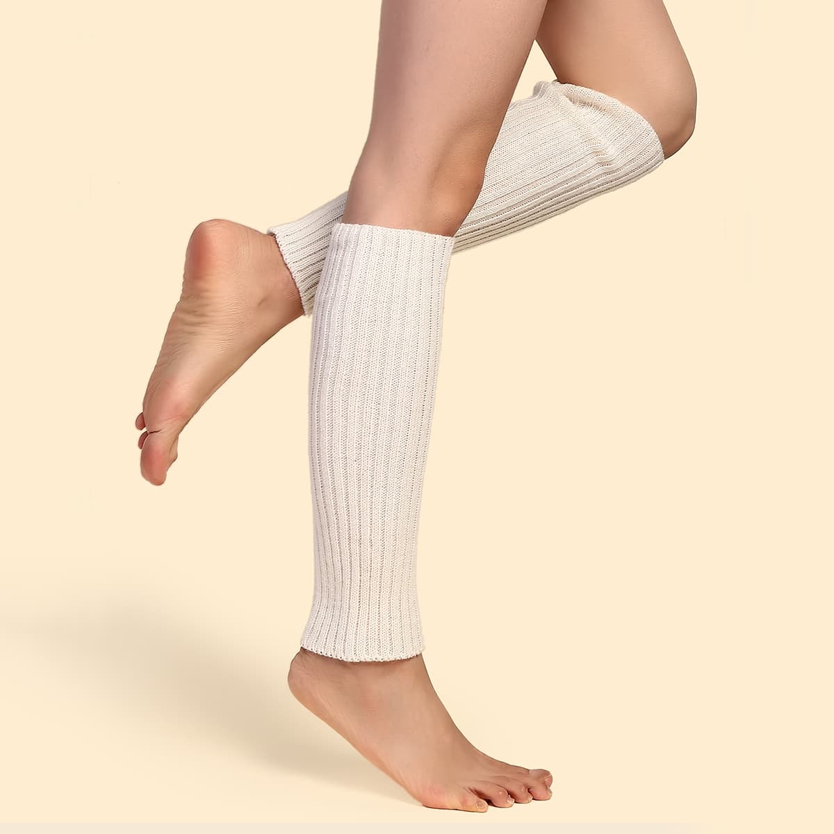 

Solid Leg Warmers, Beige