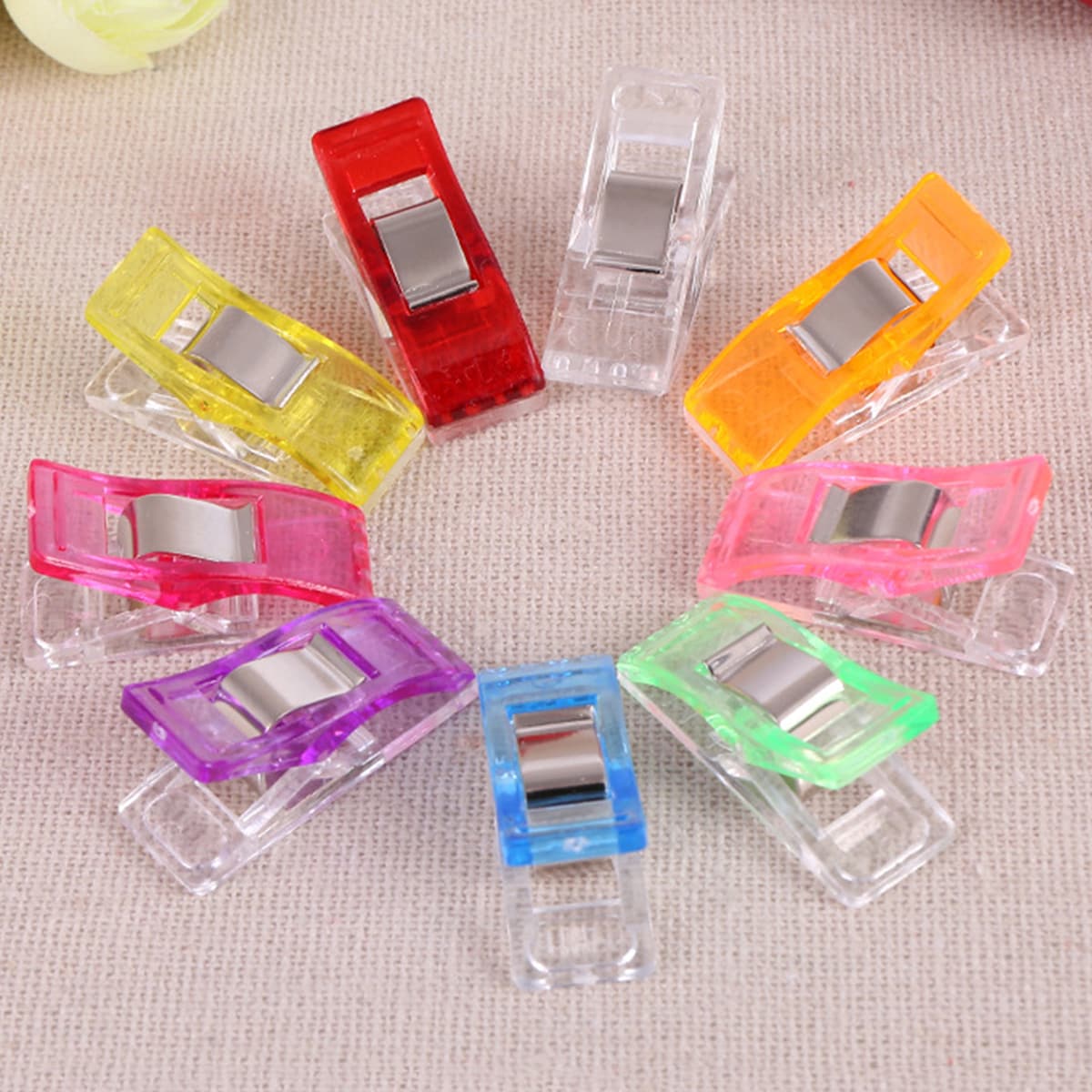

15pcs Random Clear Hair Clip, Multicolor