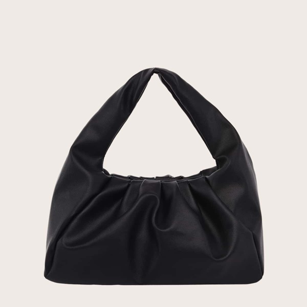 

Minimalist Ruched Bag, Black