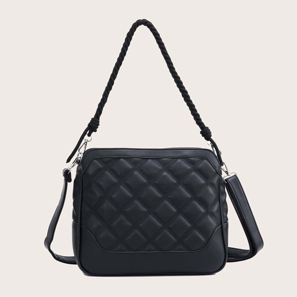 

Quilted Shoulder Bag, Black