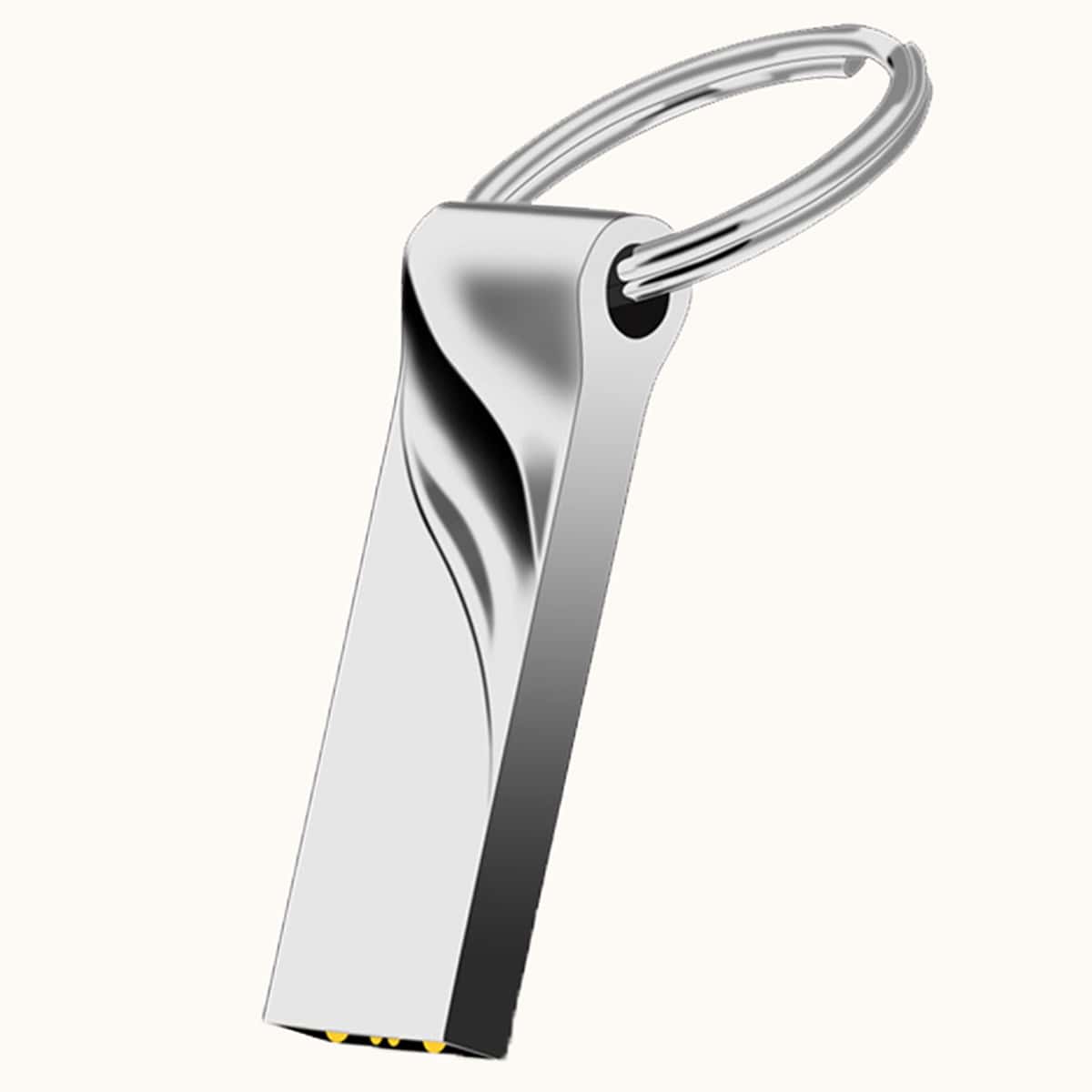 

1pc Minimalist USB Flash Drive, Silver