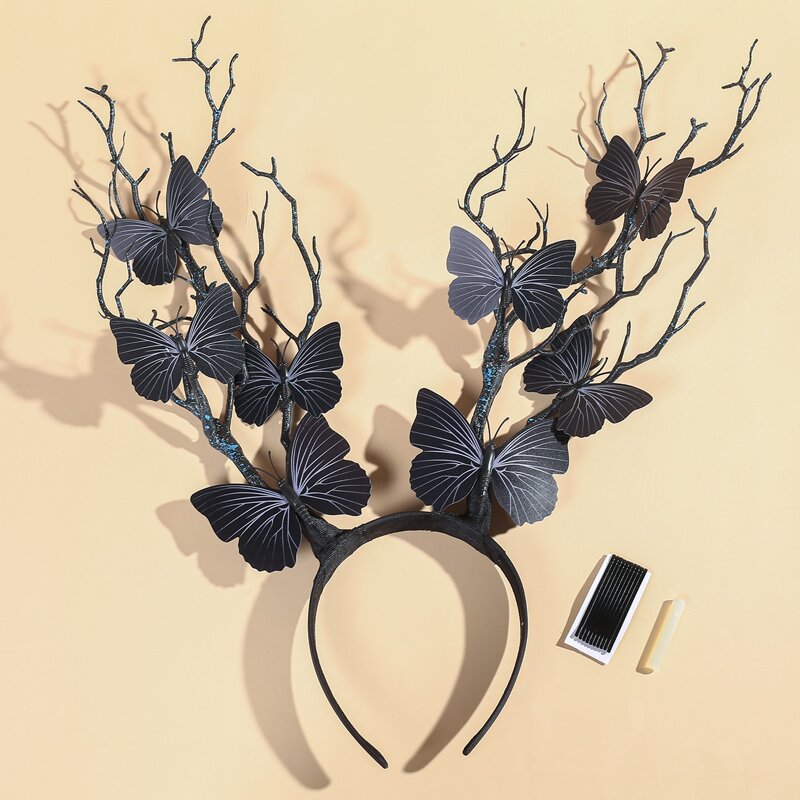 

Butterfly & Branch Decor Hair Hoop, Black