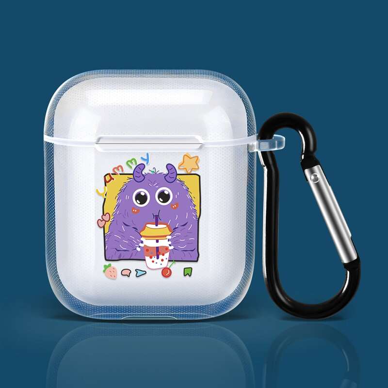 

Cartoon Graphic Clear Airpods Case