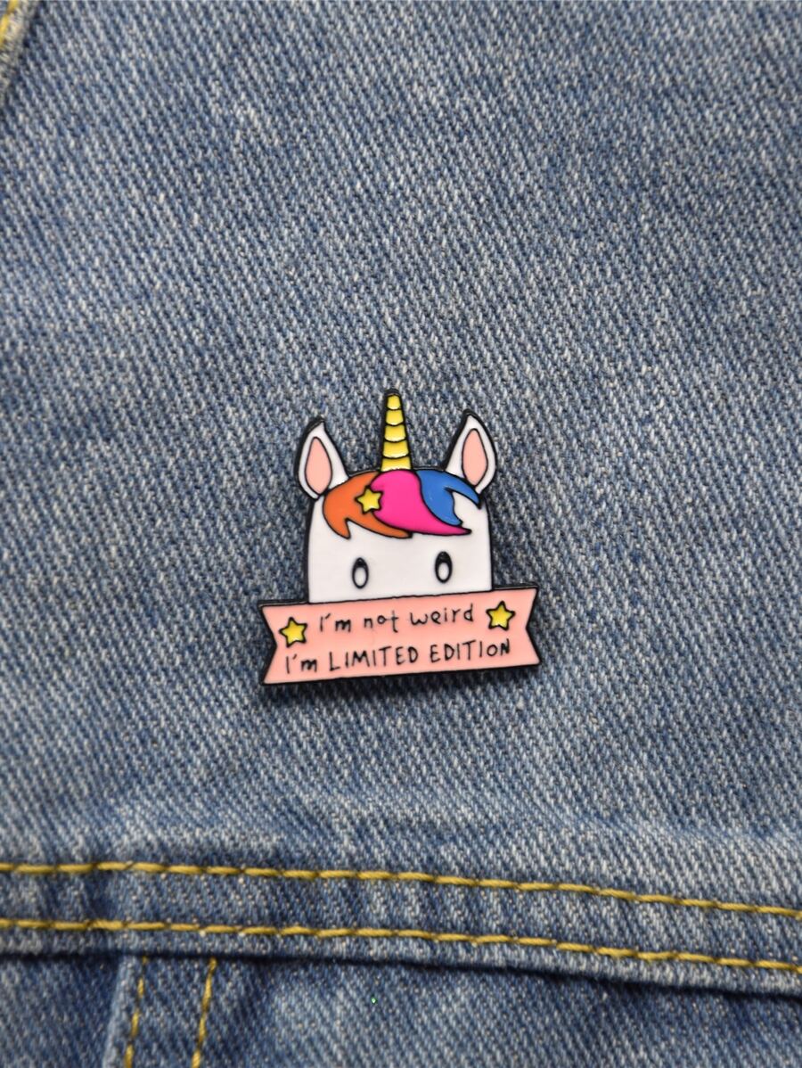 Cartoon Design Brooch - Multicolor - View 1