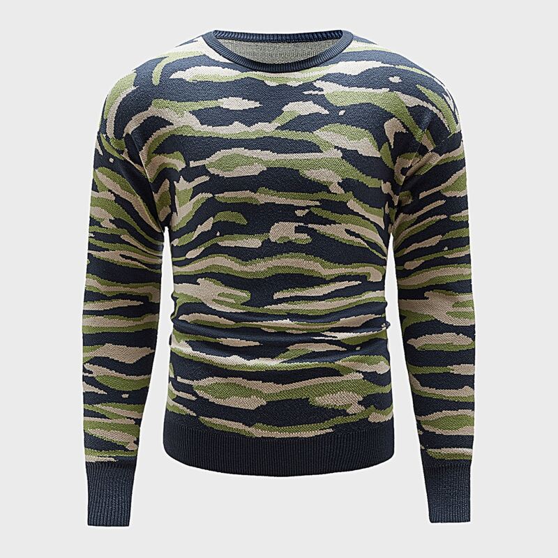 

Guys Camo Pattern Drop Shoulder Sweater, Multicolor