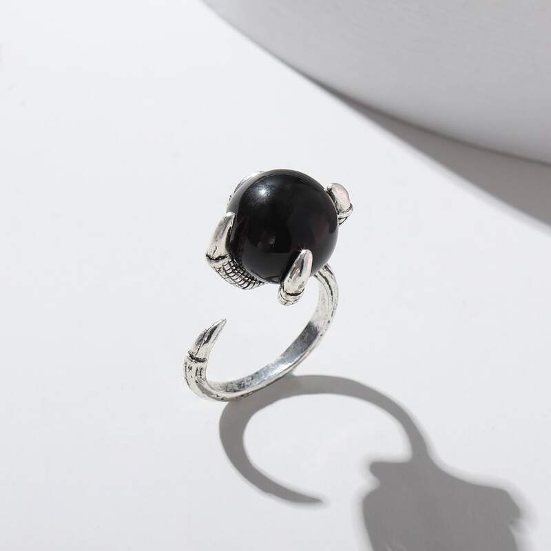 

Stone Decor Ring, Silver