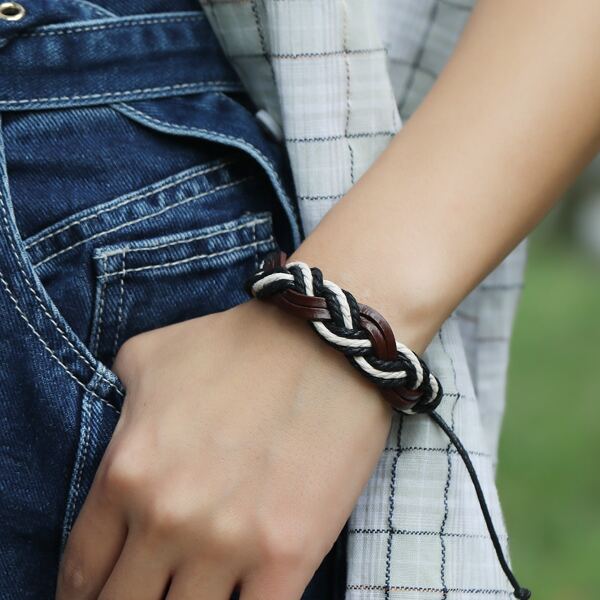 

Men Simple Braided Bracelet, Multicolor