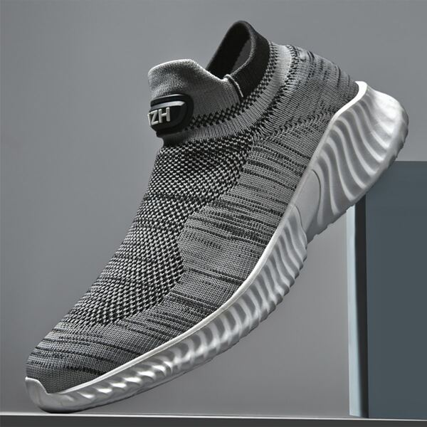 

Men Slip On Wide Fit Sneakers, Light grey