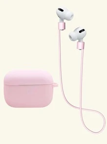 Solid Case With Anti-Lost Strap - Baby Pink - View 1