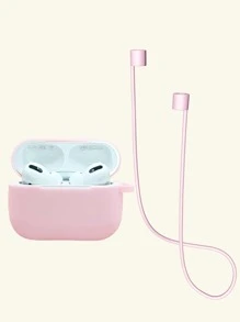 Solid Case With Anti-Lost Strap - Baby Pink - View 2