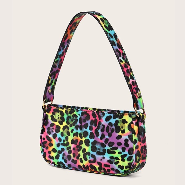

Leopard Print Baguette Bag, Multicolor