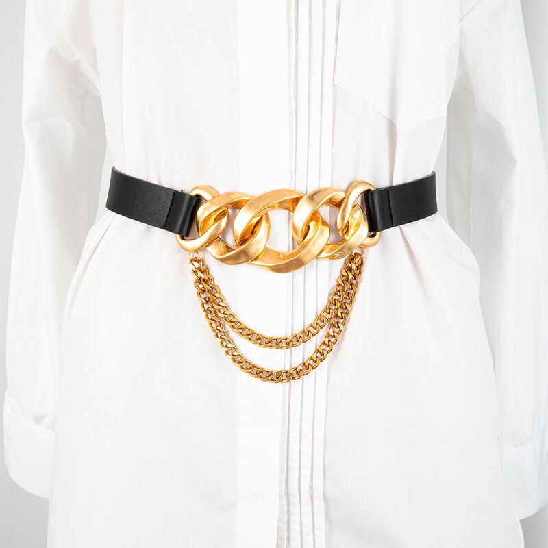 

Chain Decor Belt, Black