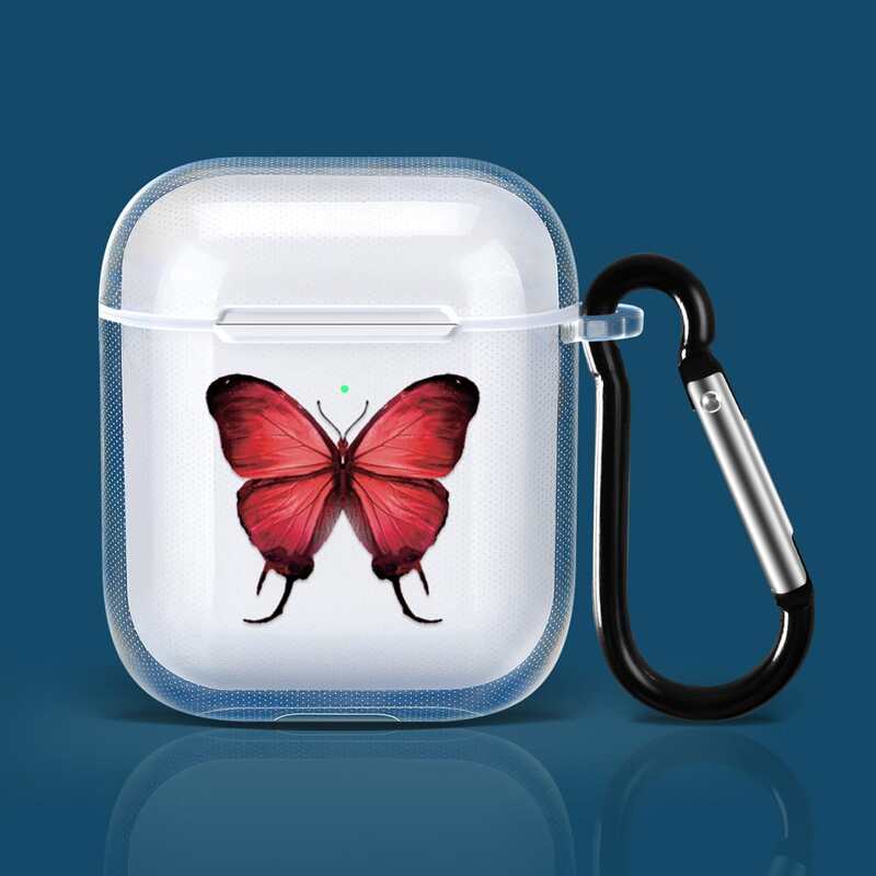 

Butterfly Print Clear Airpods Case
