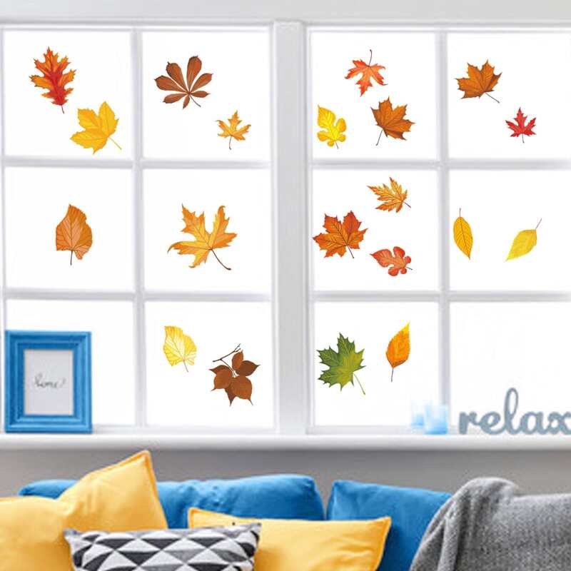 

Leaf Print Window Sticker, Multicolor