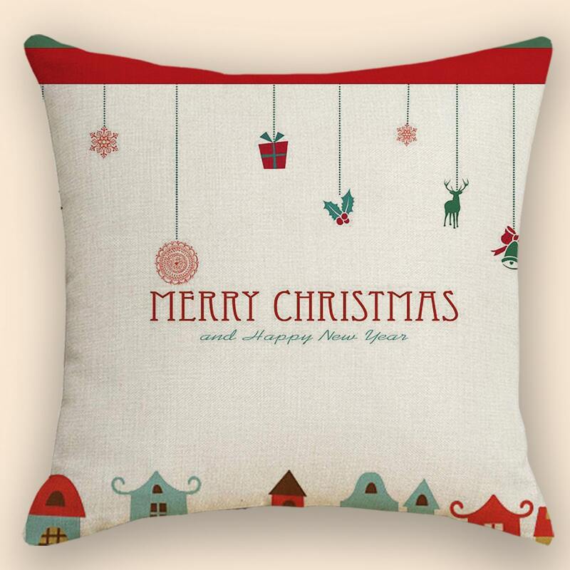

Christmas Pattern Cushion Cover Without Filler, Multicolor