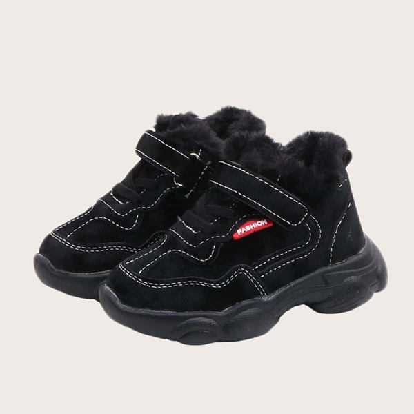 

Toddler Boys Stitch Detail Velcro Strap Sneakers, Black