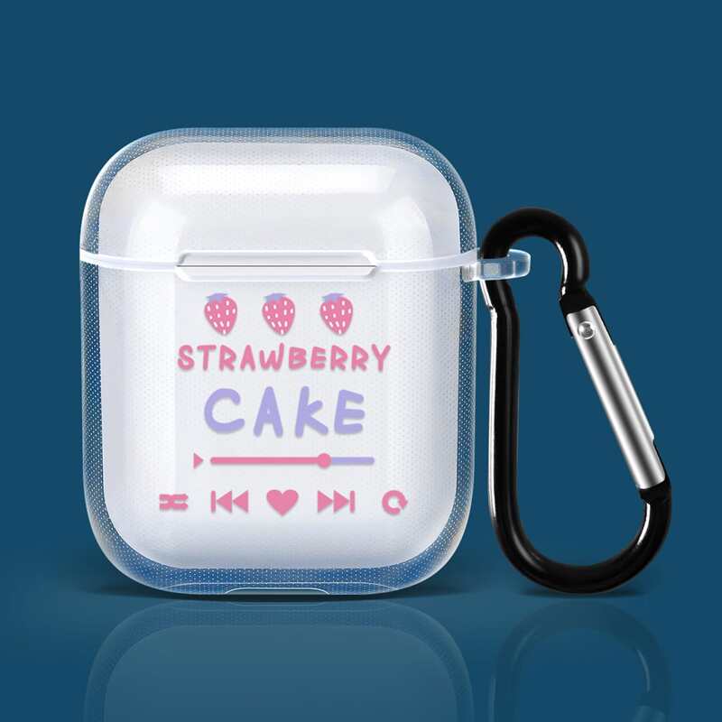 

Fruit Print Clear Airpods Case