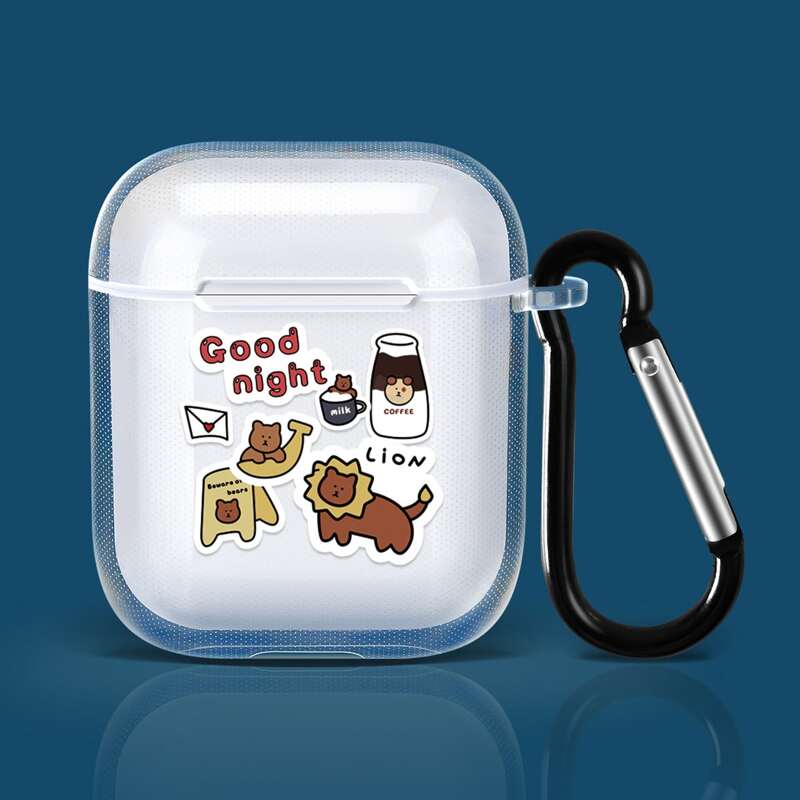 

Cartoon Graphic Clear Airpods Case