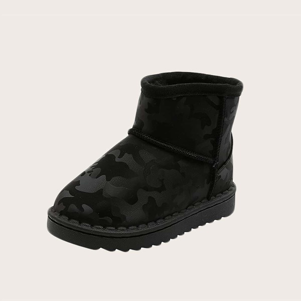 

Toddler Boys Camo Graphic Snow Boots, Black