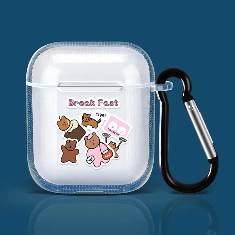 

Cartoon Graphic Clear Airpods Case