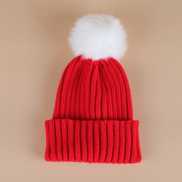 

Baby Pom Pom Beanie, Red