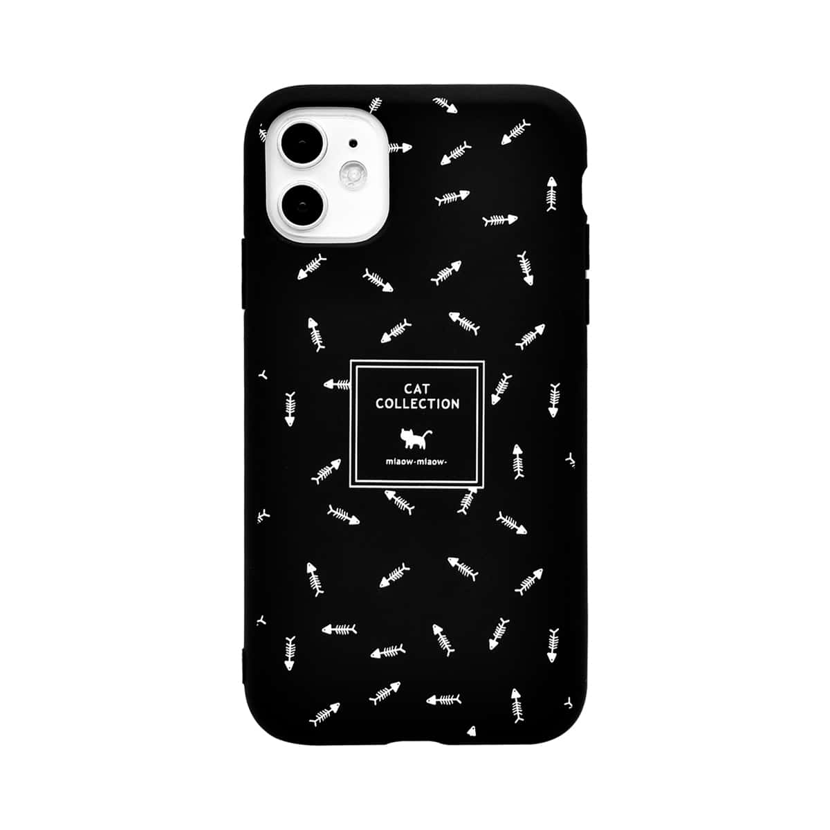 

Fish Bone Pattern iPhone Case, Black and white