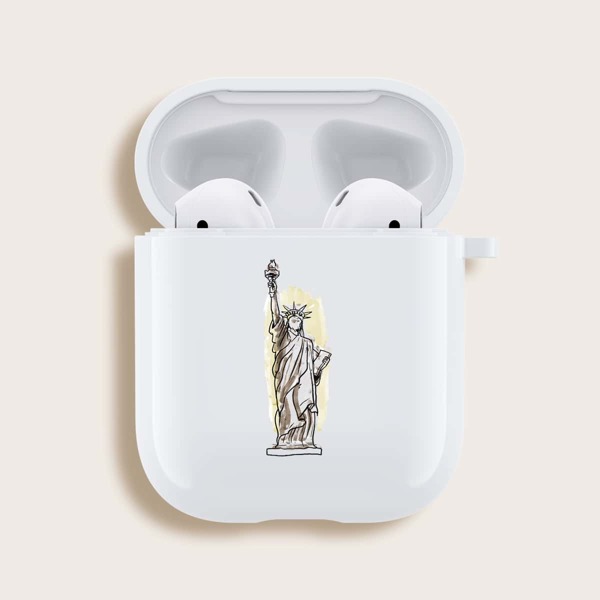 

Statue Print Airpods Case, White