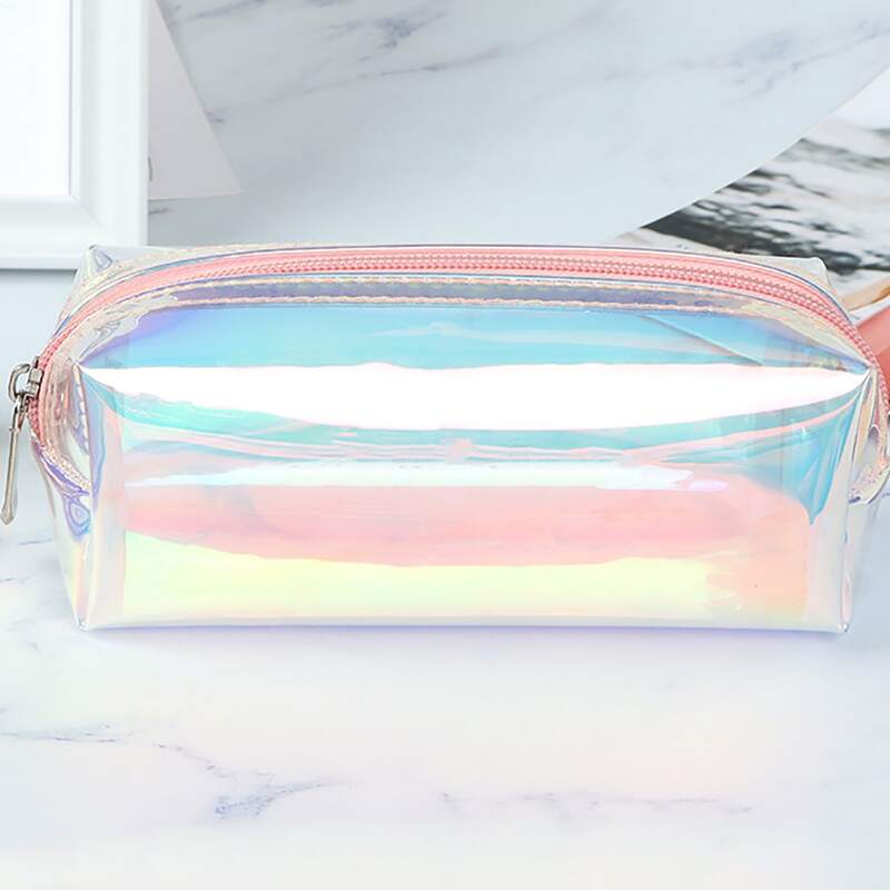 

1pc Laser Pencil Bag, Multicolor
