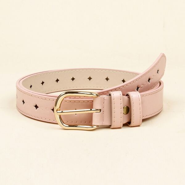 

Metal Buckle Belt, Pink