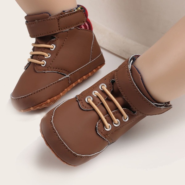 

Baby Boys Velcro Strap Sneakers, Coffee brown