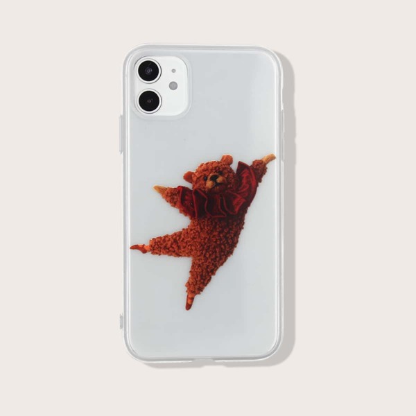 

Bear Pattern iPhone Case, Clear